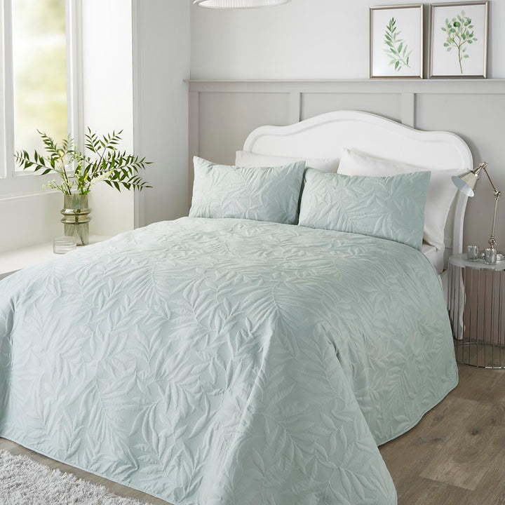 Luana Bedspread by Serene in Green 200cm X 230cm - Bedspread - Serene