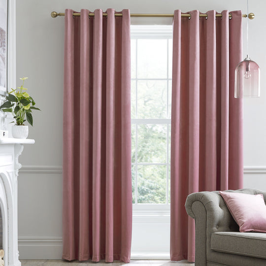 Montrose Eyelet Curtains in Blush