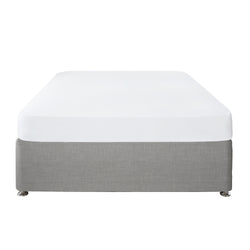 Plain Dye 32cm Fitted Bed Sheet by Serene in White - 32cm Fitted Bed Sheet - Serene