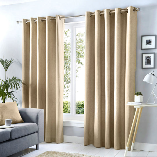 Sorbonne Eyelet Curtains in Natural