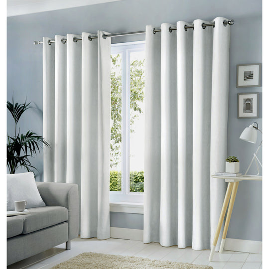 Sorbonne Eyelet Curtains in White