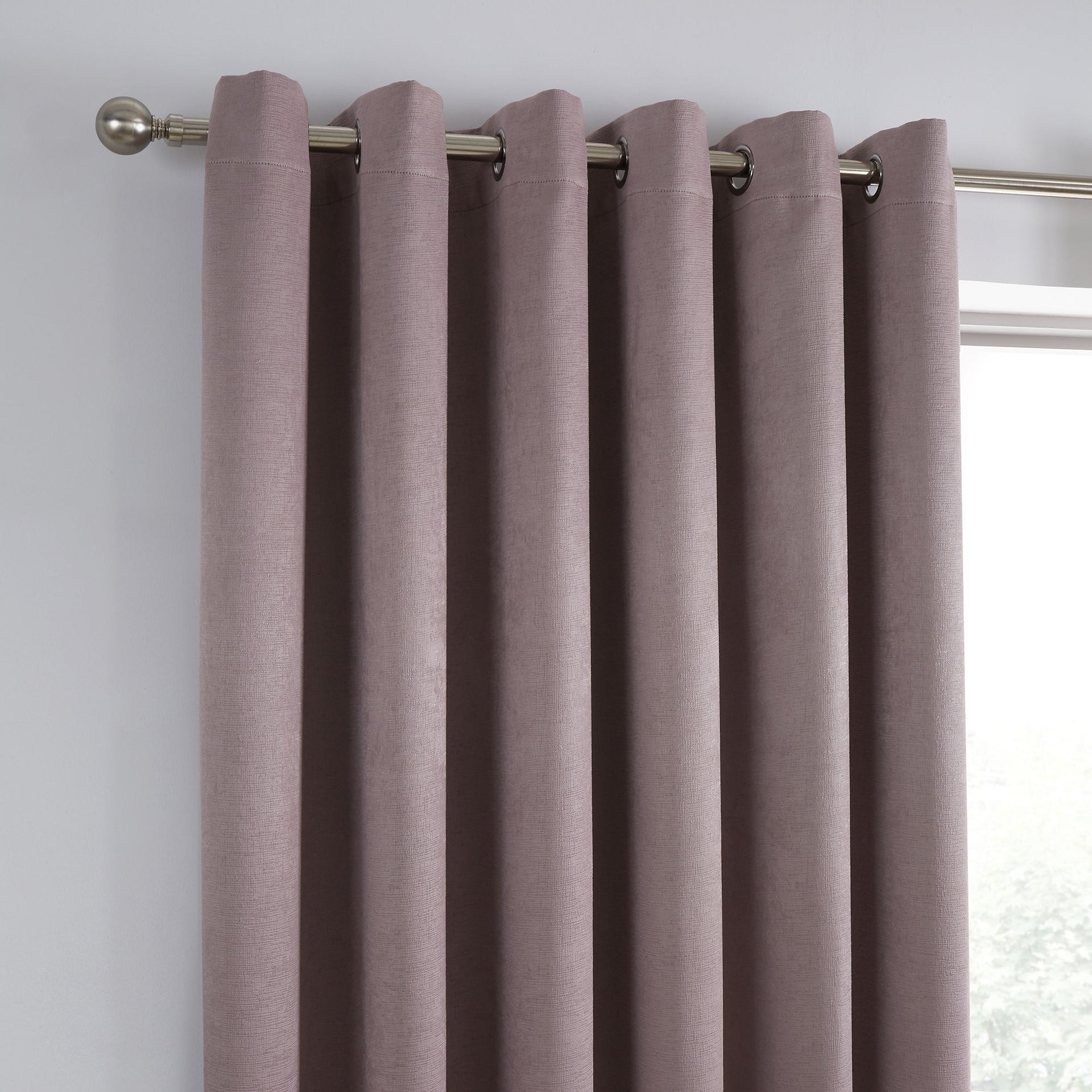 Wisteria Eyelet Curtains In Duck Egg - Ulster Weavers