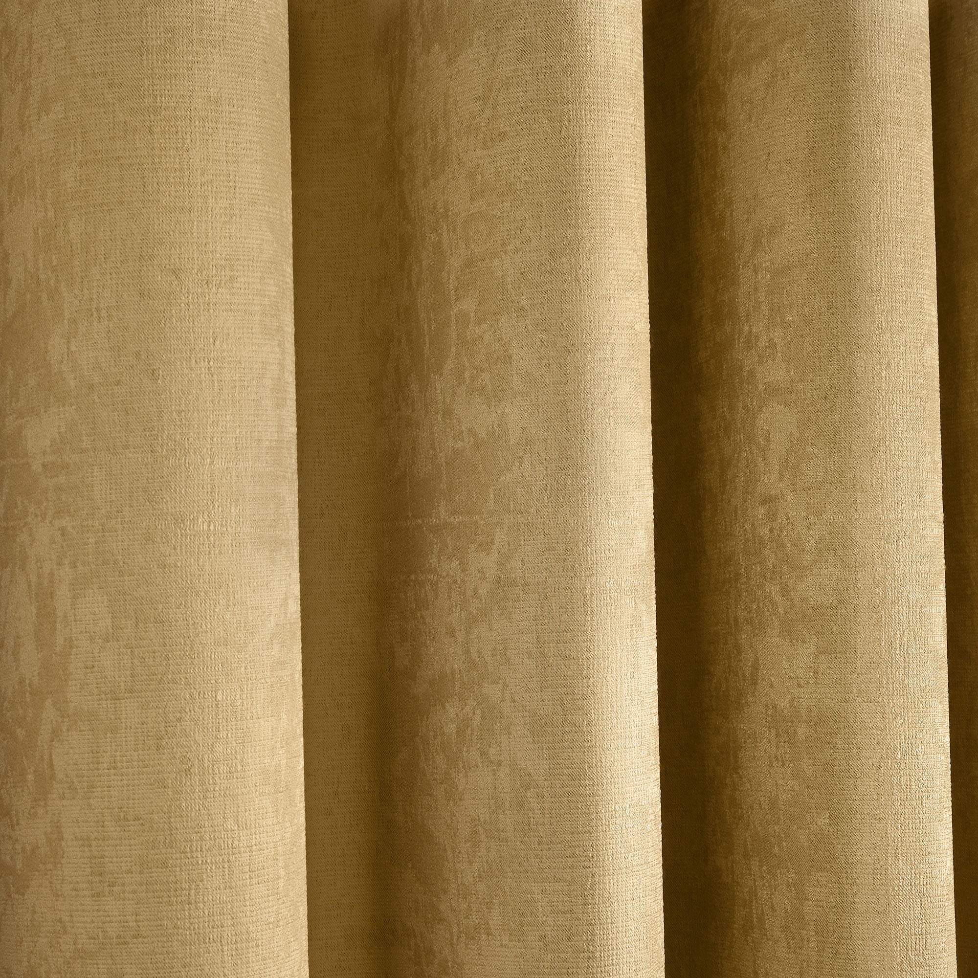 Strata Pair of Eyelet Curtains by Fusion in Ochre - Pair of Eyelet Curtains - Fusion