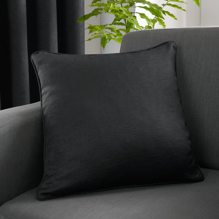 Strata Cushion by Fusion in Black 43 x 43cm - Cushion - Fusion