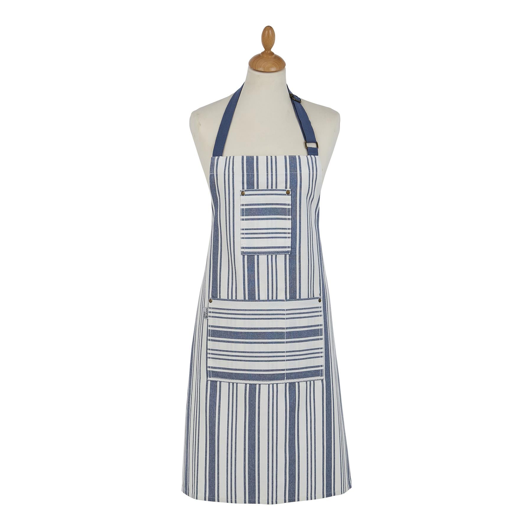 Ulster Weavers Denim Stripe Apron - Cotton One Size in Blue - Apron - Ulster Weavers