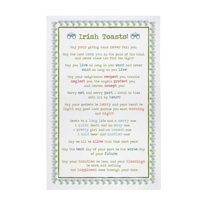 Ulster Weavers Cotton Tea Towel - Irish Toasts (100% Cotton) - Tea Towel - Ulster Weavers