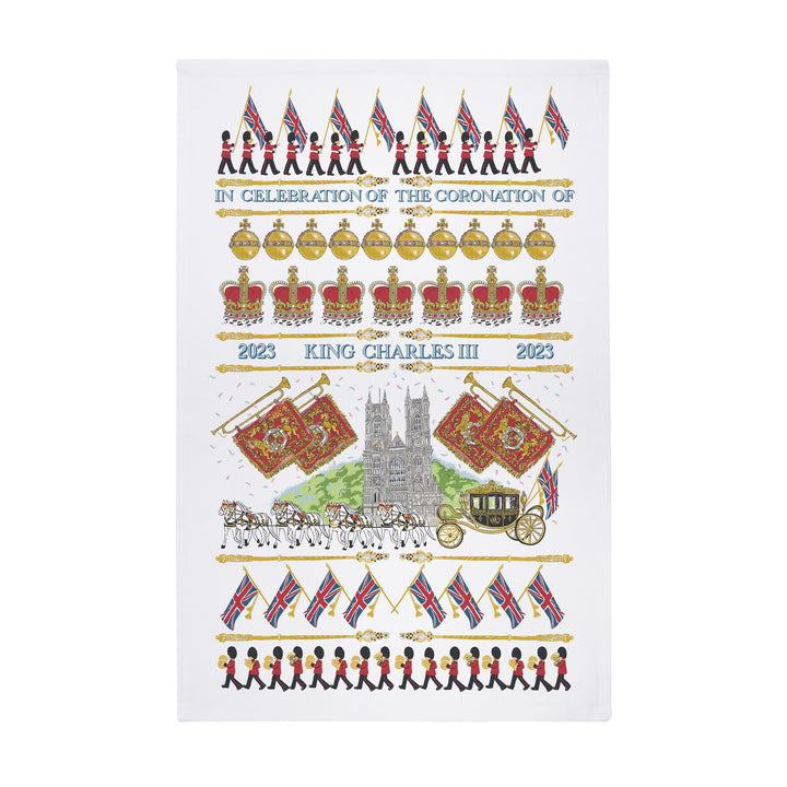 Ulster Weavers Commemorative 100% Cotton Tea Towel - King Charles III 2023 Celebration - Tea Towel - Ulster Weavers