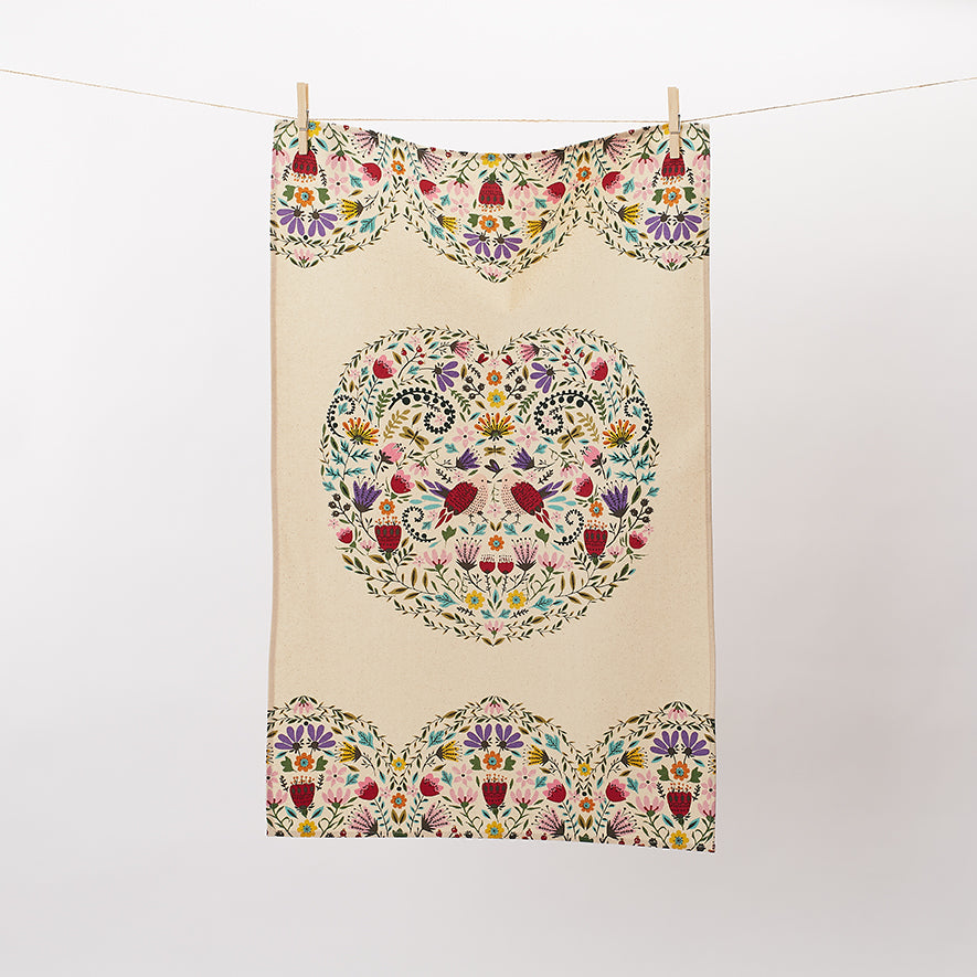 Ulster Weavers Cotton Tea Towel - Melody (100% Cotton, Cream) - Tea Towel - Ulster Weavers