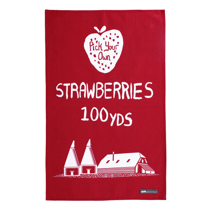 Ulster Weavers Strawberries Tea Towel - Cotton - One Size in Red