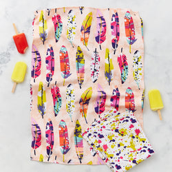 Ulster Weavers Cotton Tea Towel - Abstrack Feather and Splat (100% Cotton, Pack of 2) - Tea Towel - Ulster Weavers