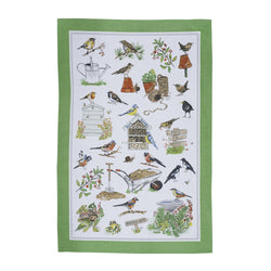 Ulster Weavers Garden Birds Tea Towel - Cotton One Size in Green