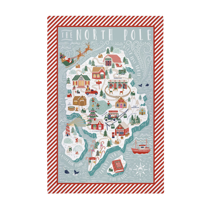 Ulster Weavers Christmas North Pole Tea Towel Tea Towel - Cotton One Size in Red