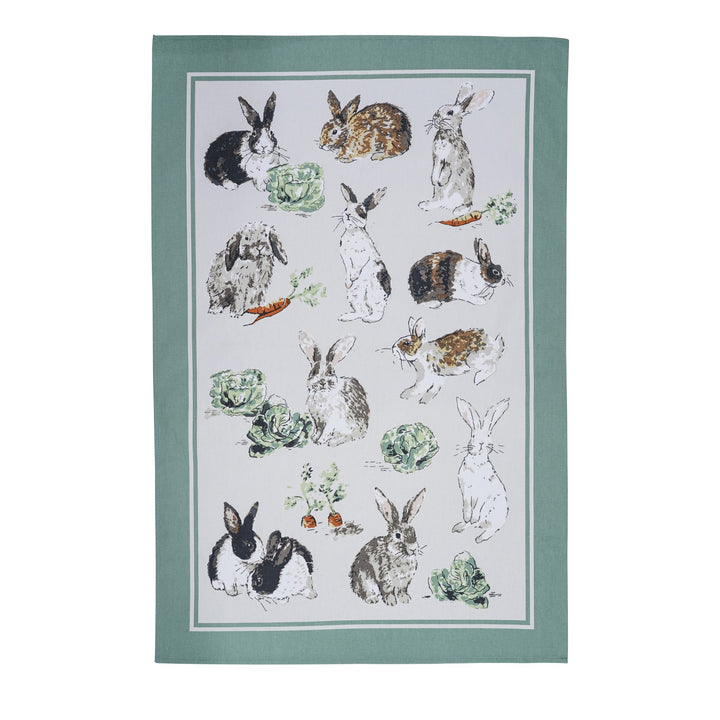 Ulster Weavers Rabbit Patch Tea Towel - Cotton One Size in Green
