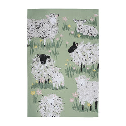 Ulster Weavers Woolly Sheep Tea Towel - Cotton One Size in Green