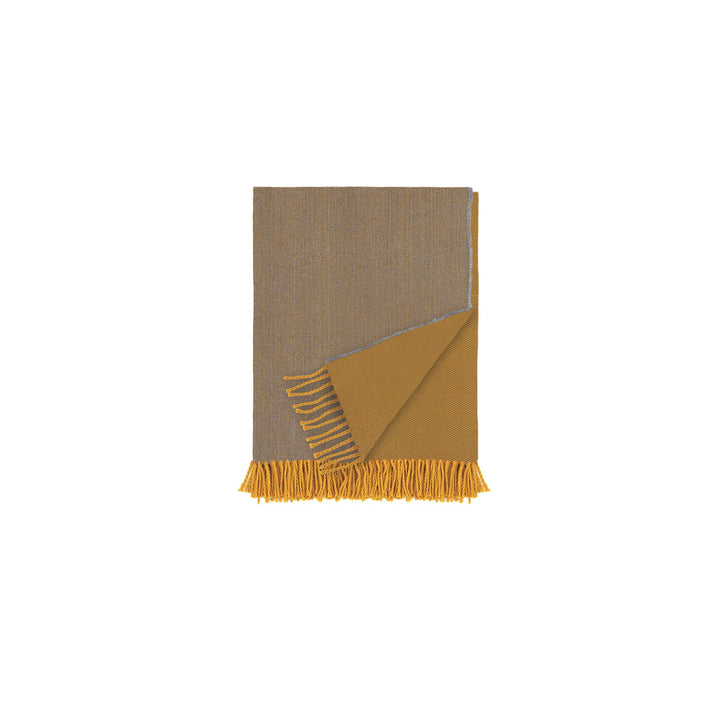 Ulster Weavers Merino Wool Throw - Iris Blue/Ochre Yellow (145cmx175cm) -  - Ulster Weavers