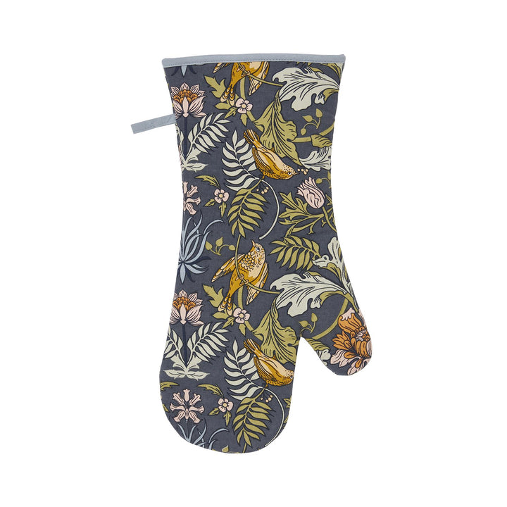 Ulster Weavers Finch & Flower Gauntlet Oven Glove One Size in Navy - Gauntlet Oven Glove - Ulster Weavers