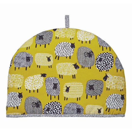 Dotty Sheep Tea Cosy in Yellow