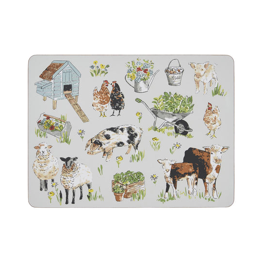 Portman Farm Placemat 4 Pack in Grey