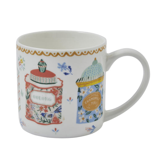 Tea Tins Bone China Mug in Multicolour