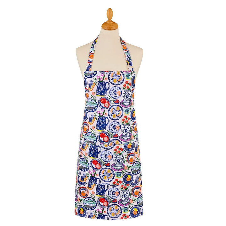 Ulster Weavers Cotton Apron - Mediterranean Plates (100% Cotton) - Apron - Ulster Weavers