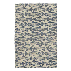 Ulster Weavers Cotton Tea Towel - Salmon (100% Cotton, Grey) - Tea Towel - Ulster Weavers