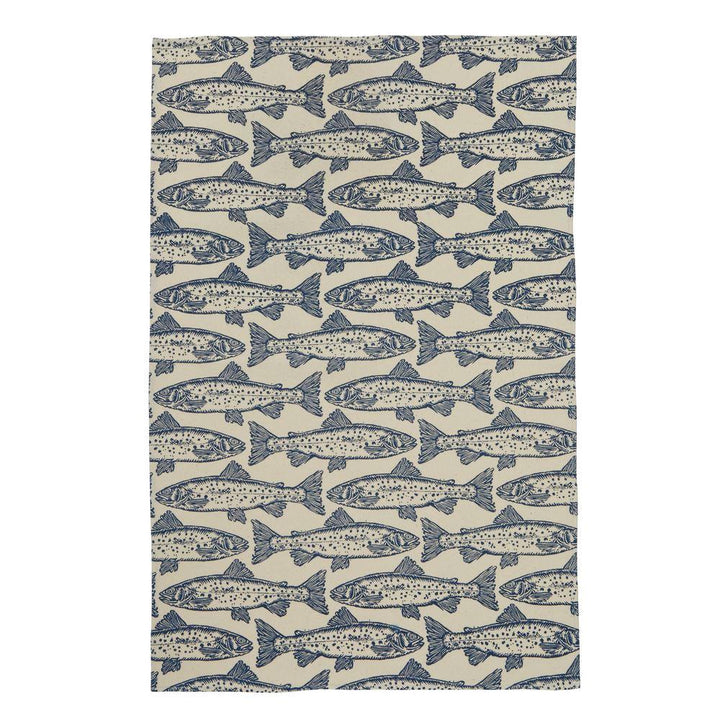 Ulster Weavers Cotton Tea Towel - Salmon (100% Cotton, Grey) - Tea Towel - Ulster Weavers