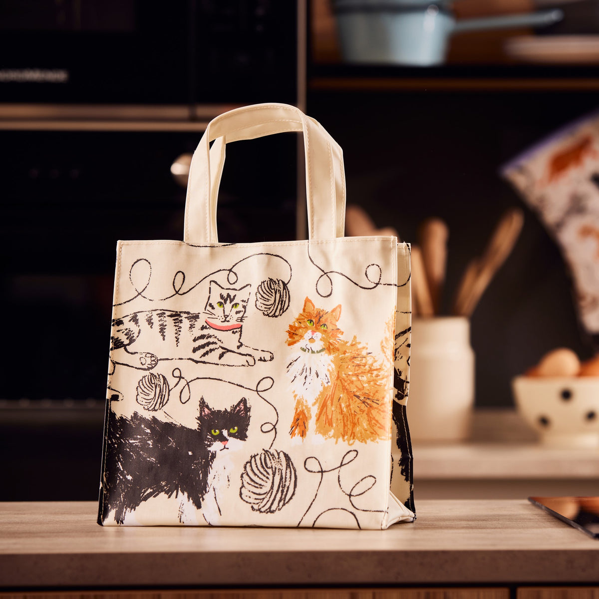 Feline Friends PVC Bag Small in Grey – Ulster Weavers