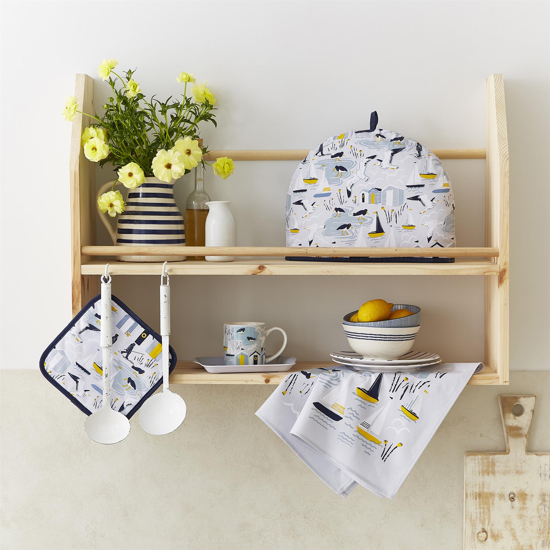 Ulster Weavers Seashore Tea Towel - Cotton One Size in Blue - Tea Towel - Ulster Weavers