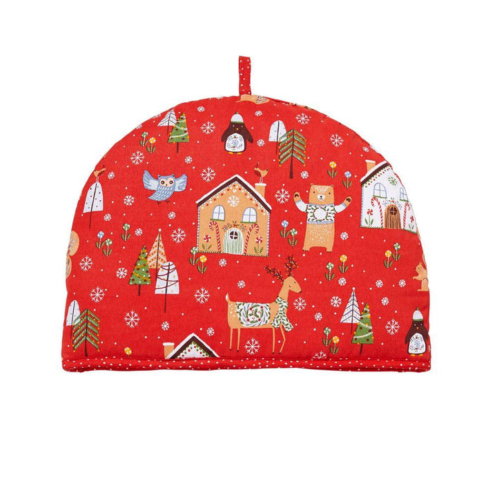 Ulster Weavers Tea Cosy - Festive Friends - Christmas (100% Cotton Outer; 100% Polyester wadding; CE marked, Red, 6 Cup Teapot) - Tea Cosy - Ulster Weavers