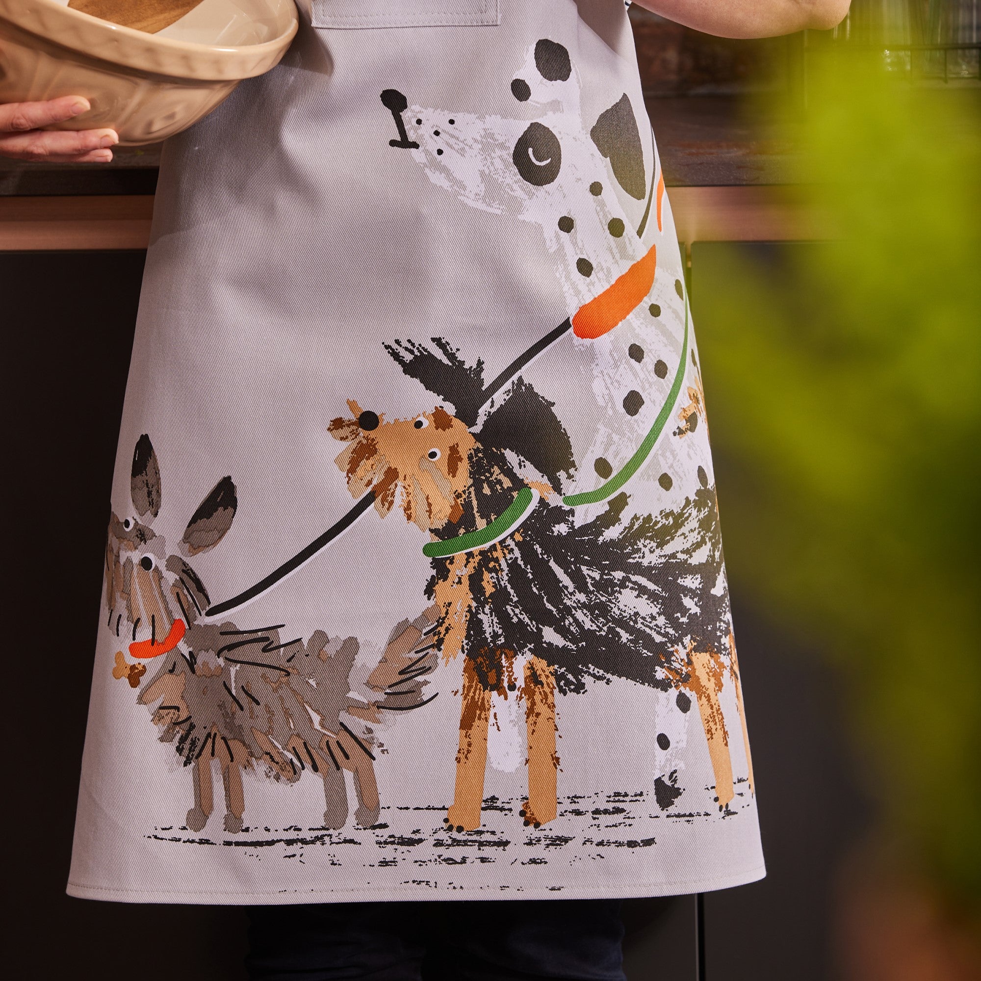 Ulster Weavers Dog Days Apron - Cotton One Size in Grey - Apron - Ulster Weavers