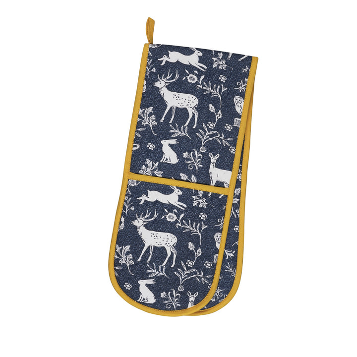 Ulster Weavers Forest Friends - Navy Double Oven Glove One Size in Navy