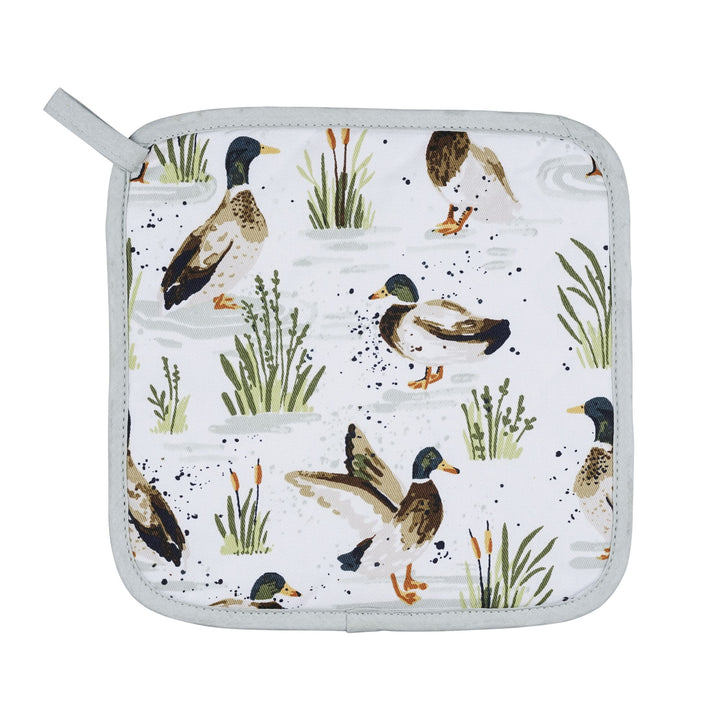 Ulster Weavers Farmhouse Ducks Pot Mat One Size in Sage