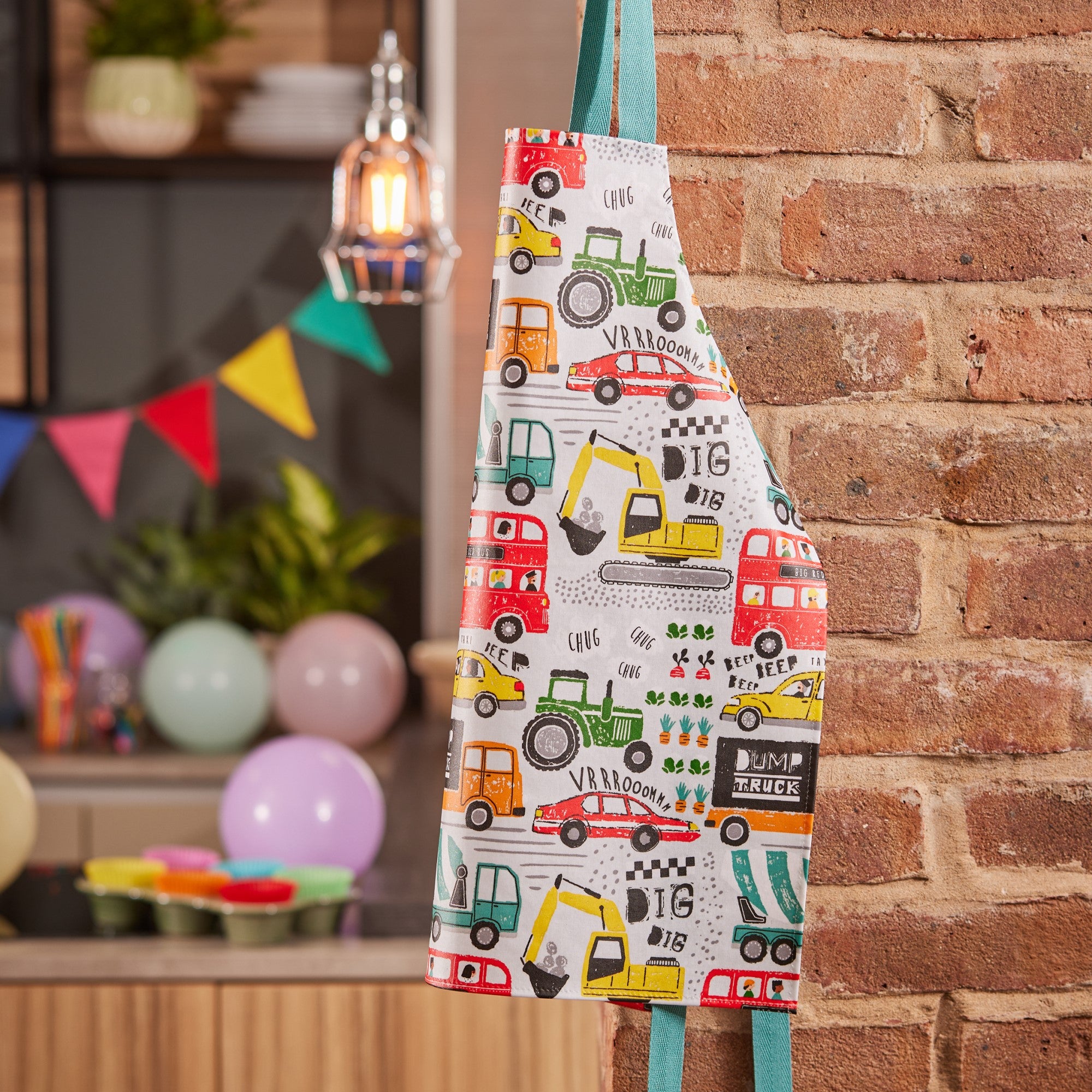 Ulster Weavers Just Keep Trucking Apron PVC - Kids One Size in Multi - Kids Apron - Ulster Weavers