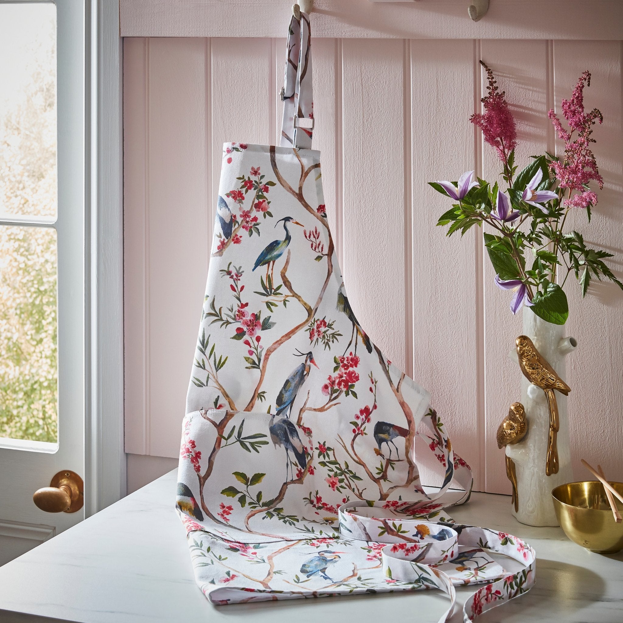 Ulster Weavers Cotton Apron - Oriental Birds (100% Cotton) - Apron - Ulster Weavers