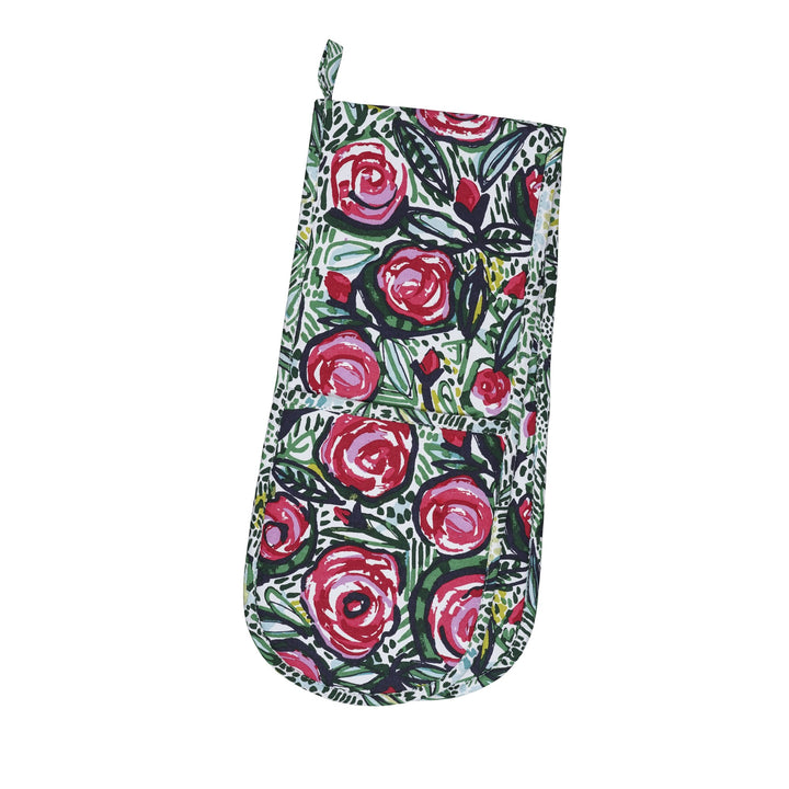 Ulster Weavers Rose Garden Double Oven Glove One Size in Pink - Double Oven Glove - Ulster Weavers