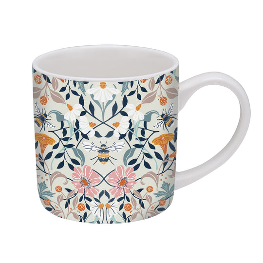 Bee Bloom Bone China Mug in Multicolour