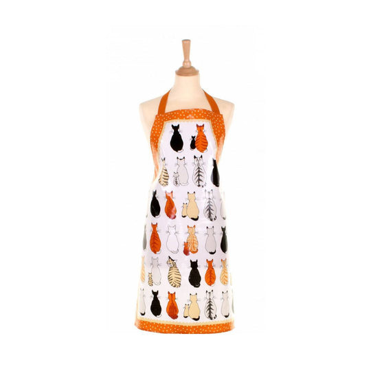 Cats In Waiting PVC Apron in Orange