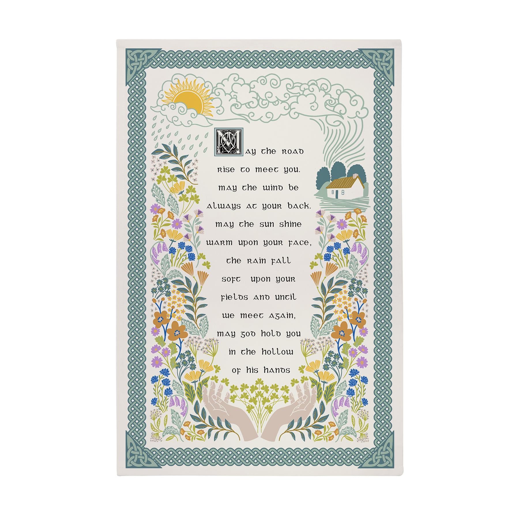 Ulster Weavers Irish Blessing Tea Towel - Cotton One Size in Green - Tea Towel - Ulster Weavers