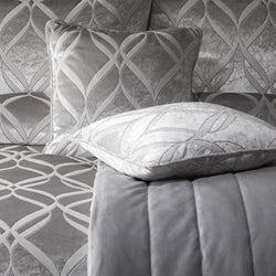 Belfort Filled Cushion by Soiree in Silver 43 x 43cm - Filled Cushion - Soiree
