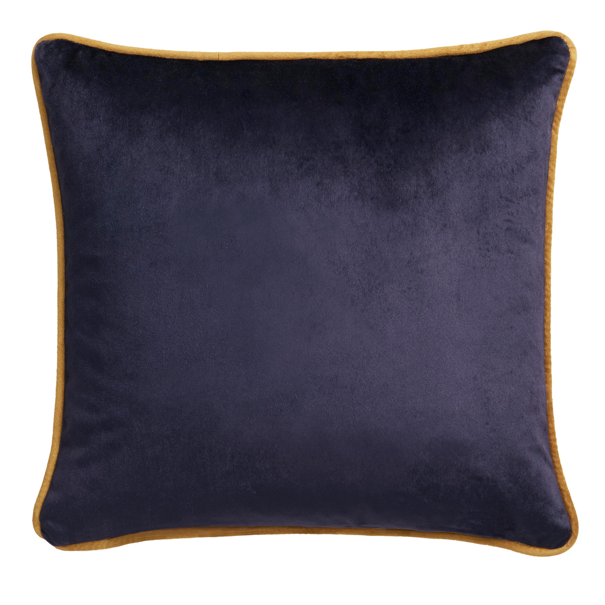 Down the Dilly Filled Cushion by Laurence Llewelyn-Bowen in Ochre/Blue 43 x 43cm - Filled Cushion - Laurence Llewelyn-Bowen