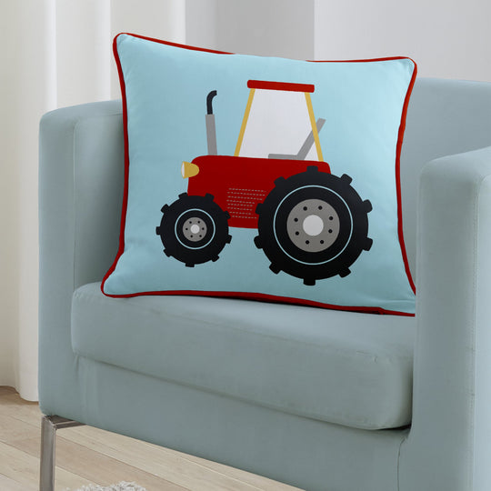 Farmyard Friends Cushion in Blue 43 x 43cm