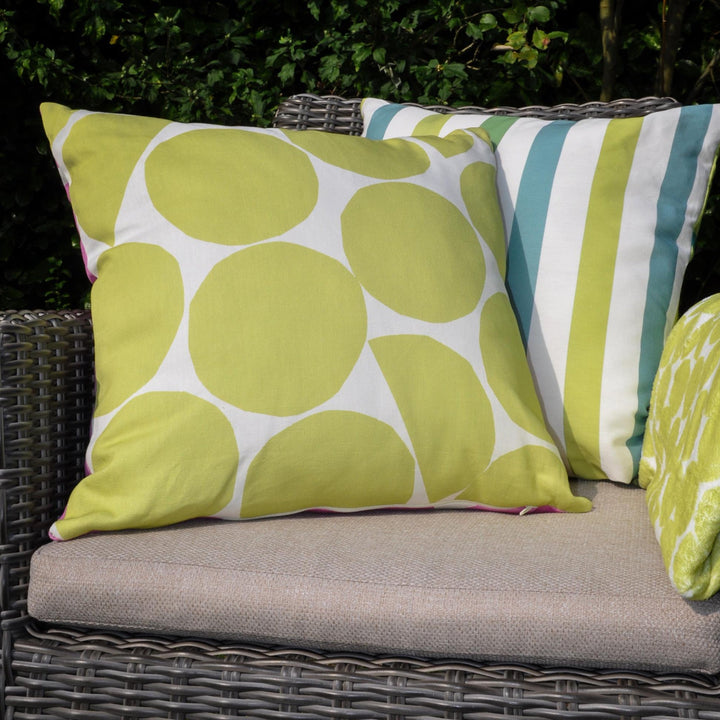 Ingo Outdoor Filled Cushion by Fusion in Pink/Green 43 x 43cm - Filled Cushion - Fusion