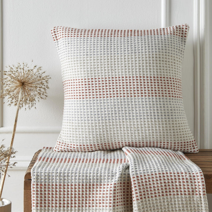 Reva Filled Cushion by Appletree Loft in Paprika 43 x 43cm - Filled Cushion - Appletree Loft