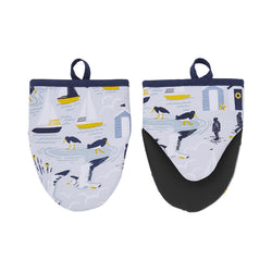 Ulster Weavers Seashore Microwave Mitts - Pair One Size in Blue - Micro Mitts - Ulster Weavers