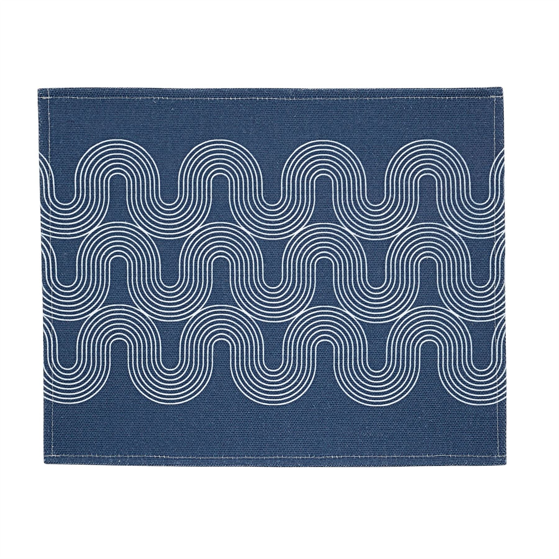Ulster Weavers Linen Placemat - Causeway Geo (100% Linen, Blue) -  - Ulster Weavers