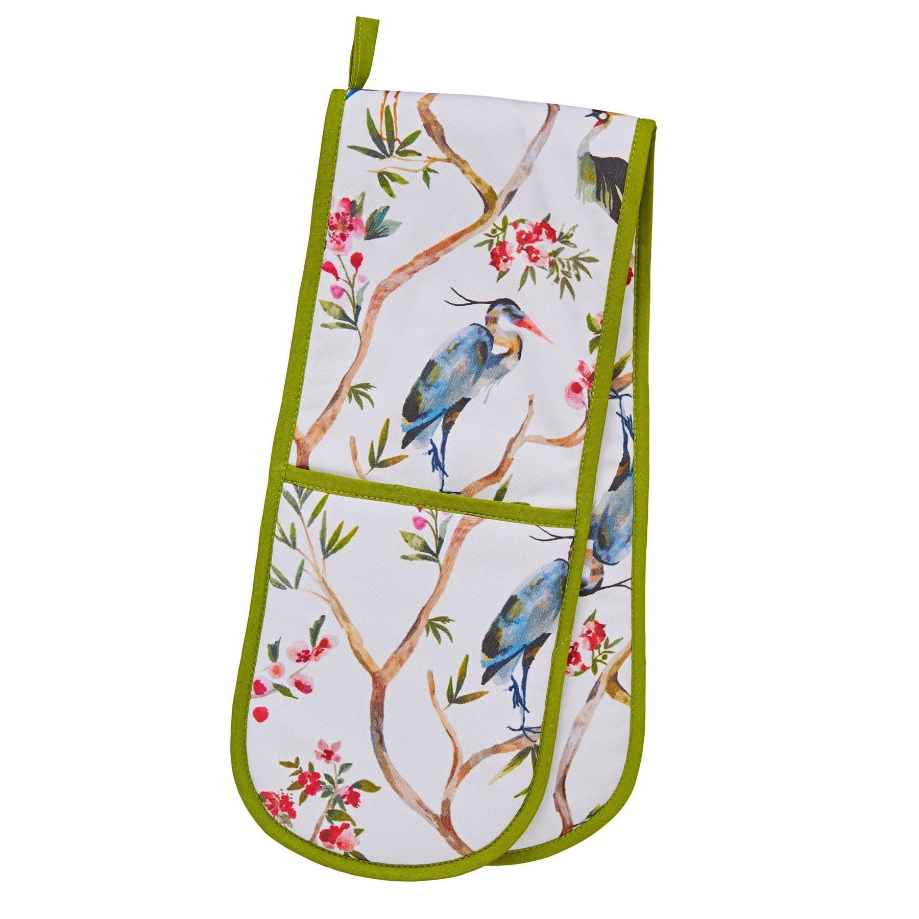 Ulster Weavers Double Oven Glove - Oriental Birds (100% Cotton Outer; 100% Polyester wadding; CE marked) - Double Oven Gloves - Ulster Weavers