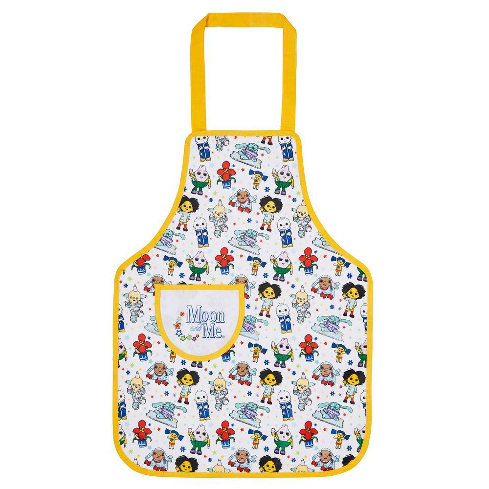 Ulster Weavers Wipeable PVC Apron - Moon & Me (100% Cotton coated with PVC, Multicolour) - Kids Apron - Ulster Weavers