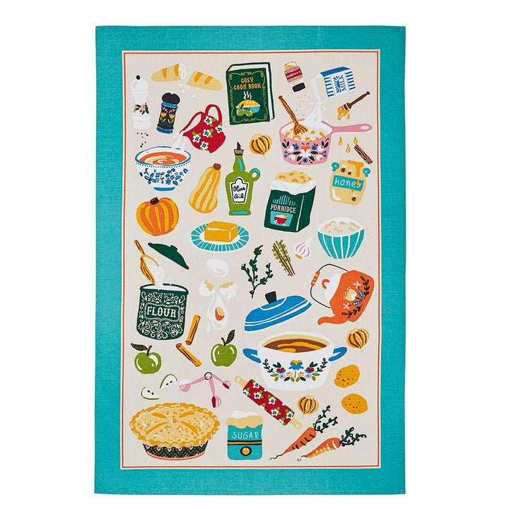 Ulster Weavers Cotton Tea Towel - Cosy Food (100% Cotton, Multicolour) - Tea Towel - Ulster Weavers