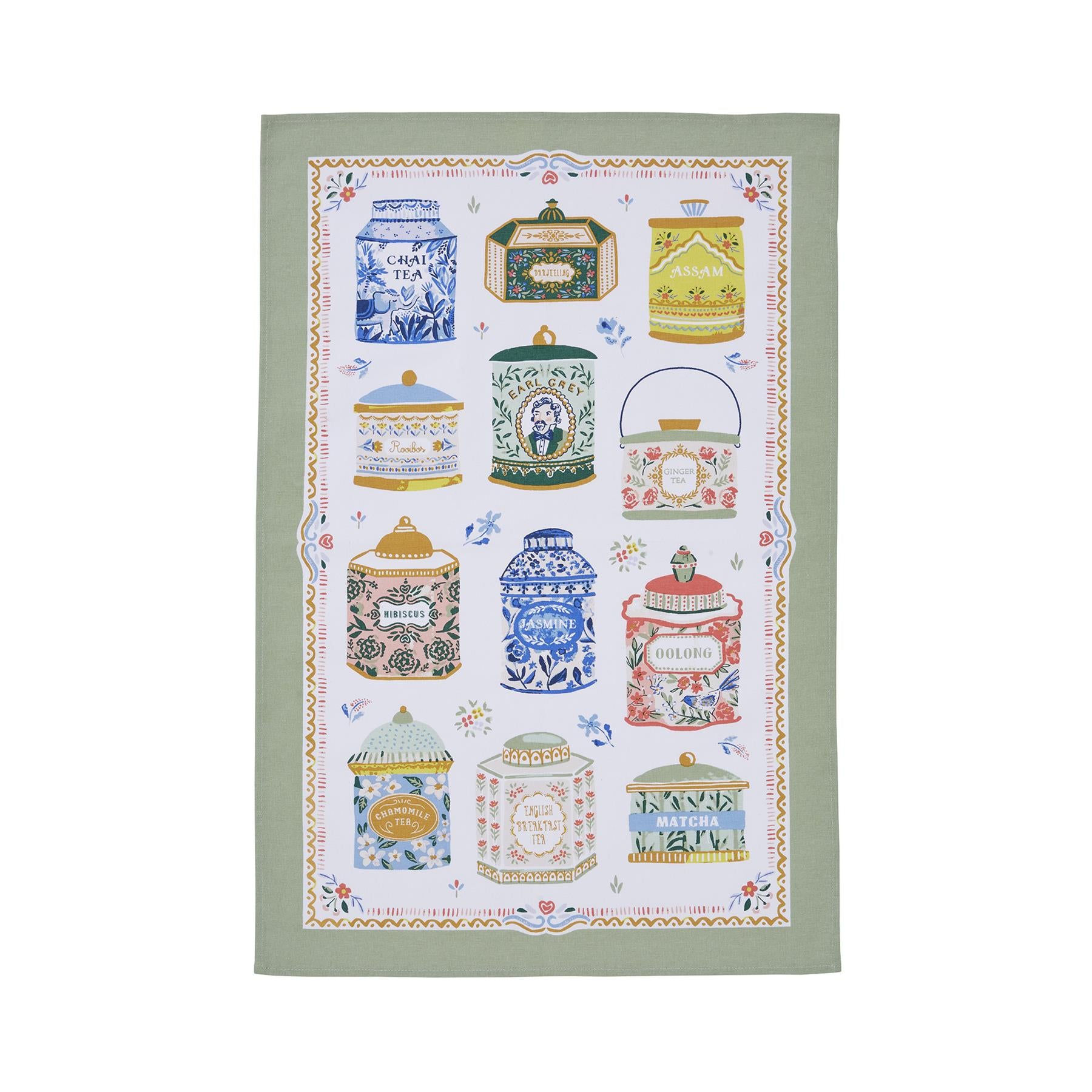 Ulster Weavers Tea Tins Tea Towel - Cotton One Size in Multi - Tea Towel - Ulster Weavers
