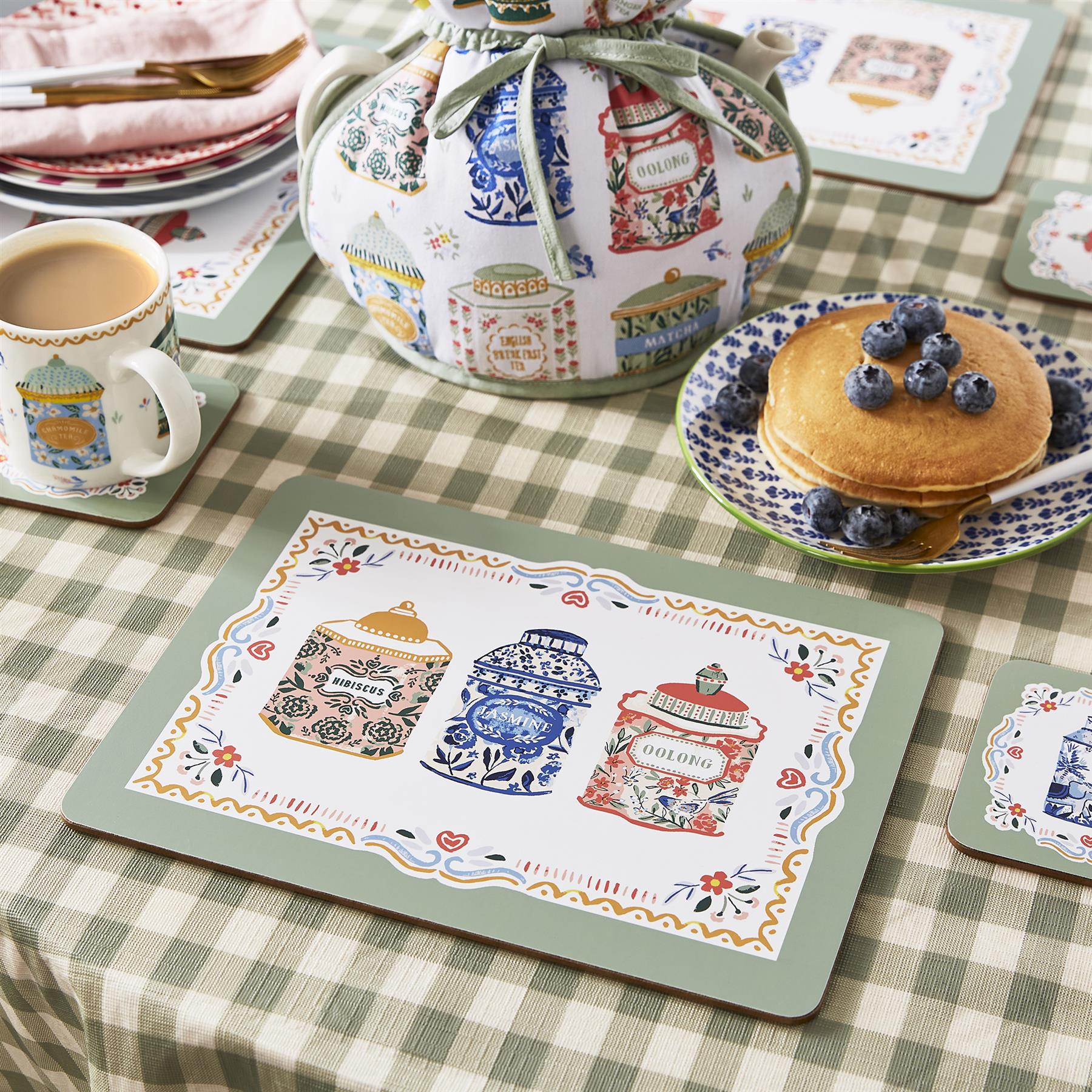 Ulster Weavers Tea Tins Placemat - 4 Pack One Size in Multi - Placemat - Ulster Weavers